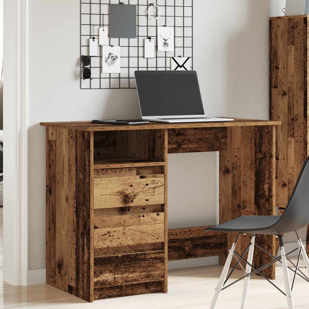 Vintage-Style Desk, Engineered Wood, 102x50x75 cm, Rustic Charm