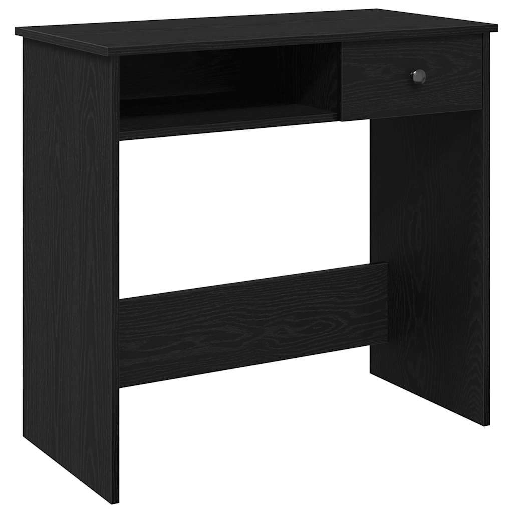 Compact Black Desk, 80x40x75 cm, Engineered Wood