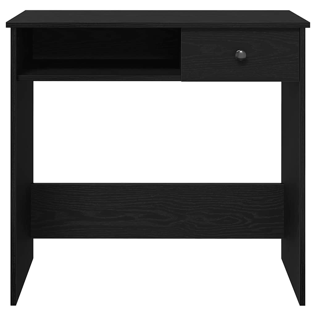 Compact Black Desk, 80x40x75 cm, Engineered Wood
