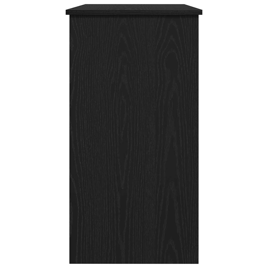 Compact Black Desk, 80x40x75 cm, Engineered Wood