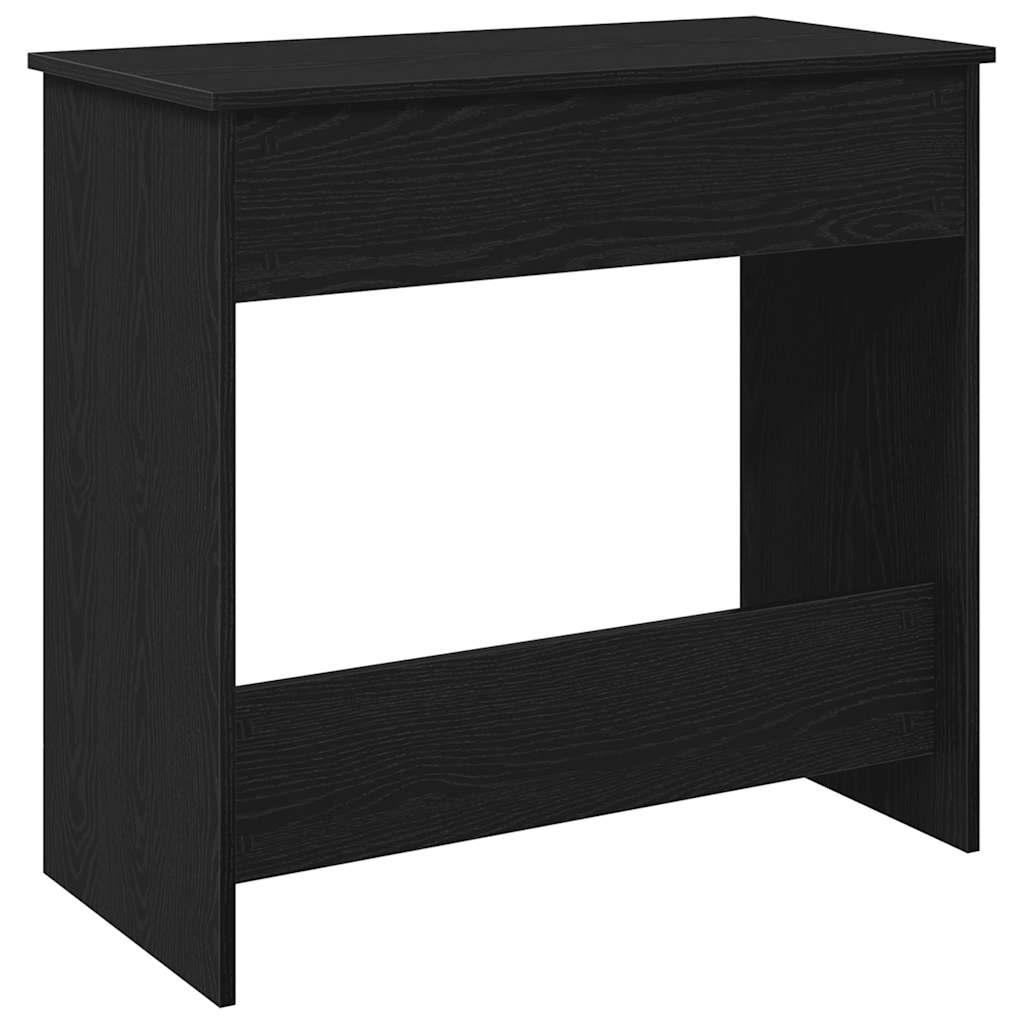 Compact Black Desk, 80x40x75 cm, Engineered Wood