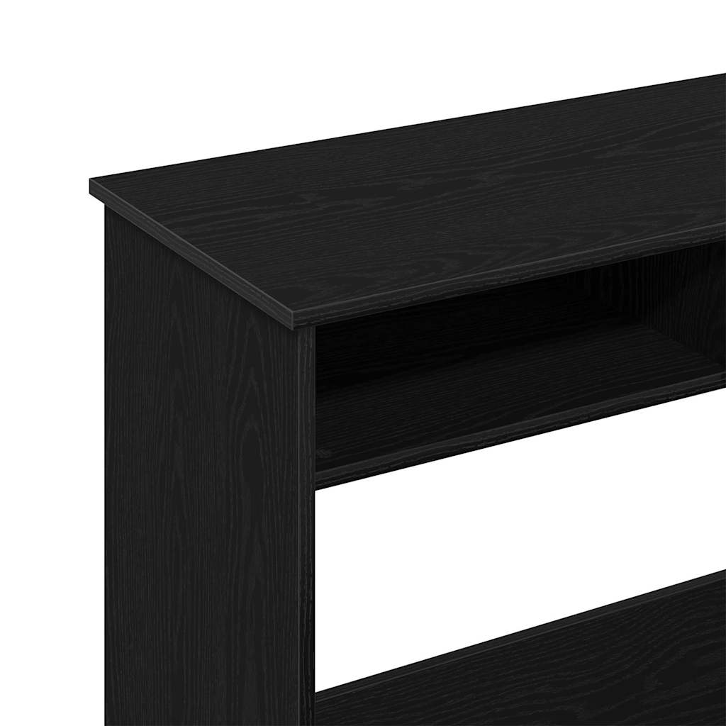Compact Black Desk, 80x40x75 cm, Engineered Wood