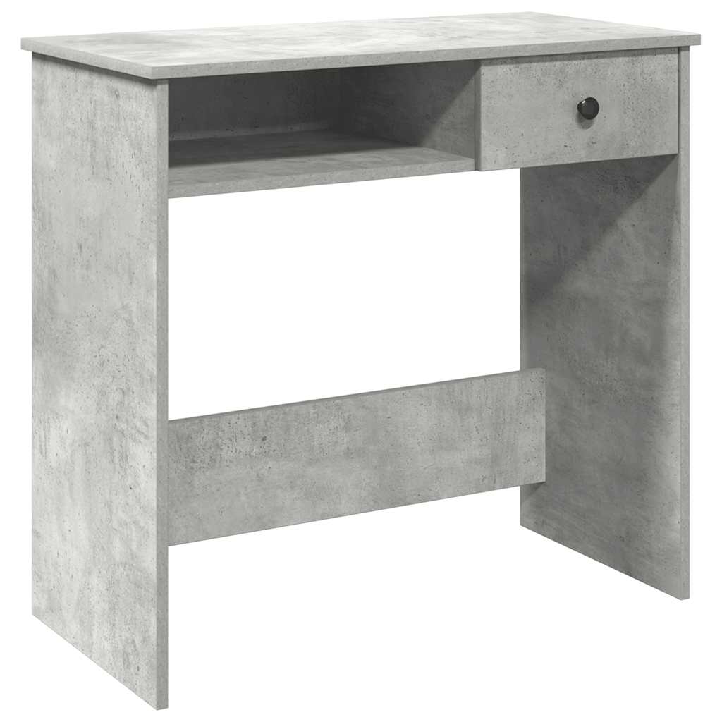 Compact Desk in Concrete Grey, 80x40x75 cm, Engineered Wood