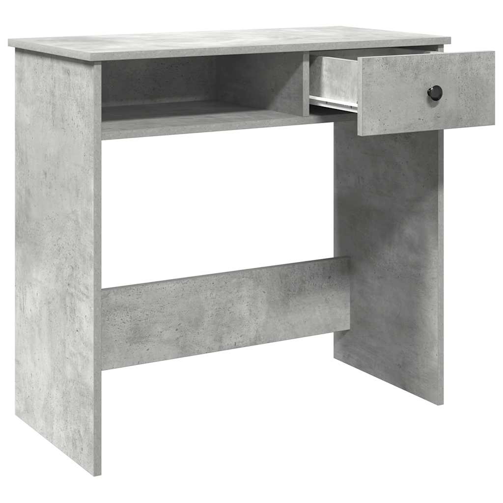 Compact Desk in Concrete Grey, 80x40x75 cm, Engineered Wood