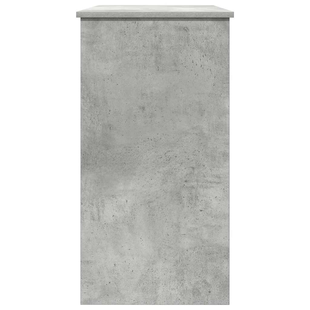 Compact Desk in Concrete Grey, 80x40x75 cm, Engineered Wood