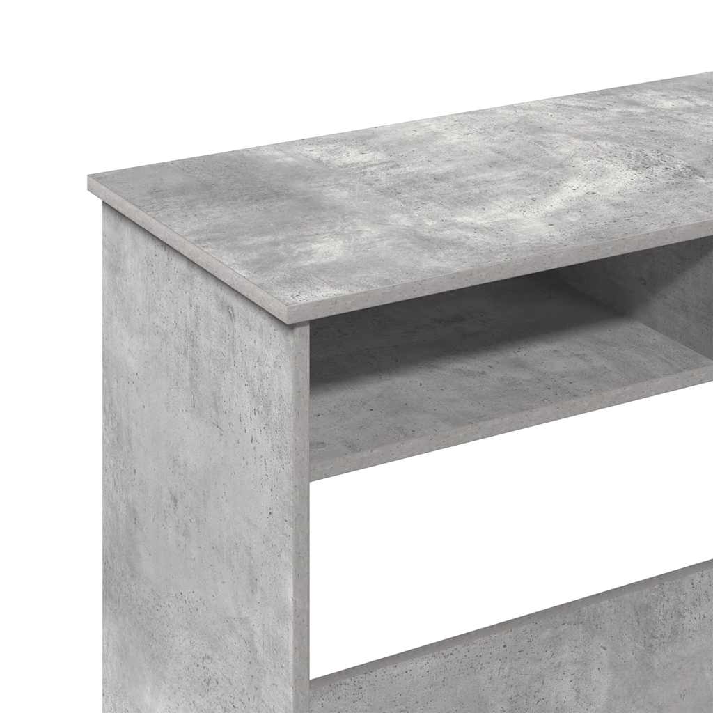 Compact Desk in Concrete Grey, 80x40x75 cm, Engineered Wood