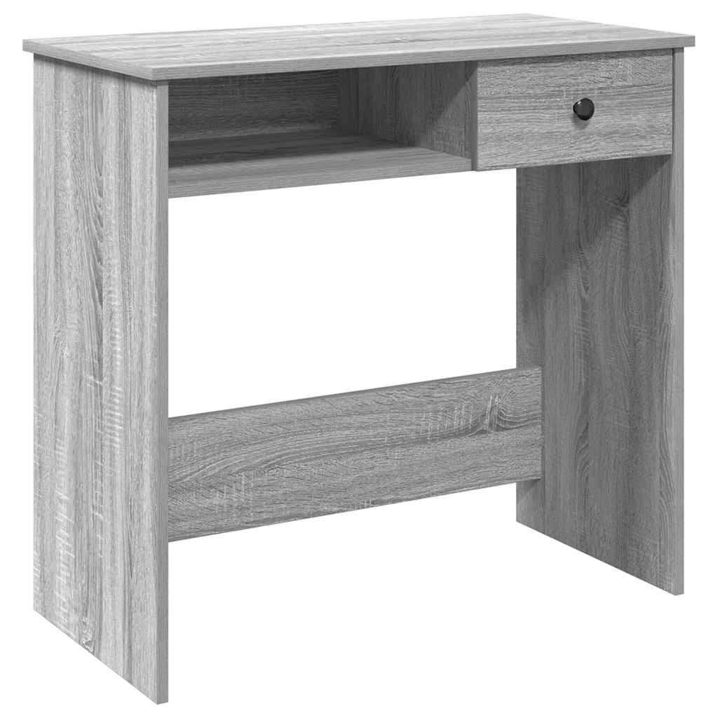 Compact Desk Grey Sonoma 80x40x75 cm - Engineered Wood Elegance
