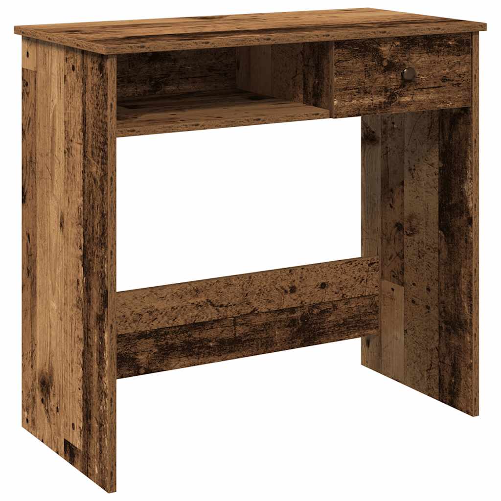 Rustic 80x40x75 cm Engineered Wood Desk - Vintage Style