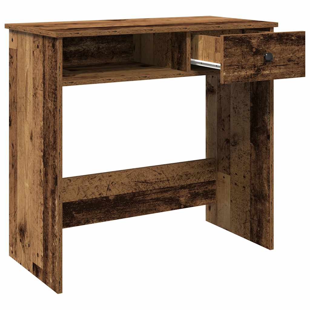 Rustic 80x40x75 cm Engineered Wood Desk - Vintage Style