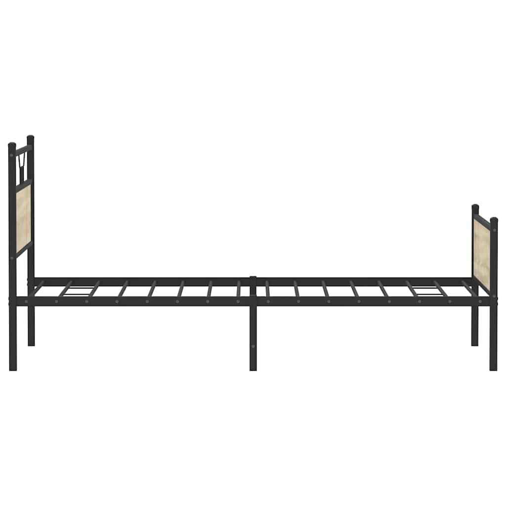 Sonoma Oak Engineered Wood Bed Frame 107x203 cm (No Mattress)
