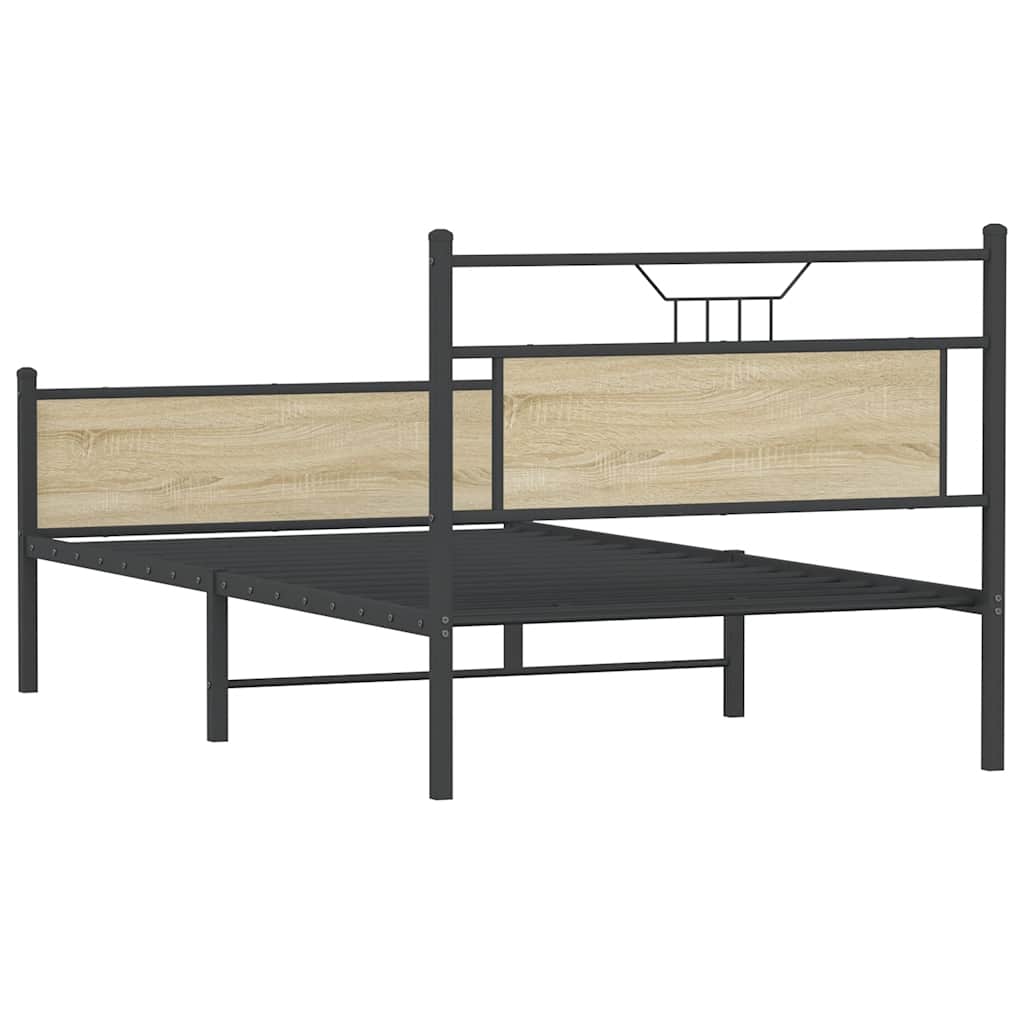 Sonoma Oak Engineered Wood Bed Frame 107x203 cm (No Mattress)