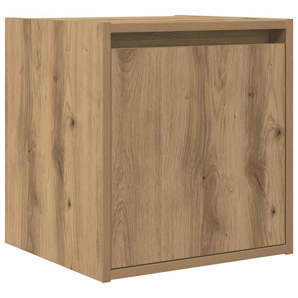 Wall-Mounted Bedside Cabinet Artisan Oak 38x34x40 cm