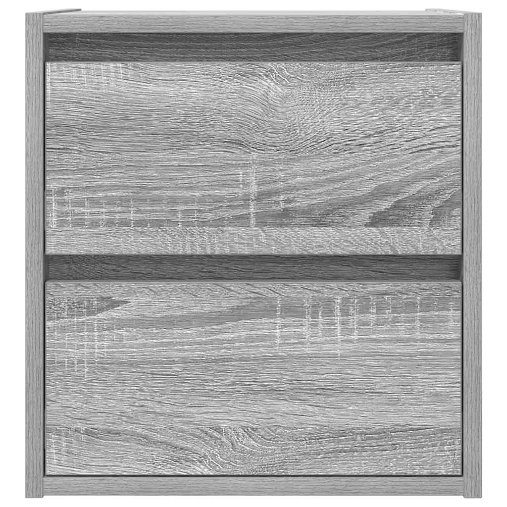 Wall-mounted Bedside Cabinets 2 pcs Grey Sonoma 38x34x40 cm