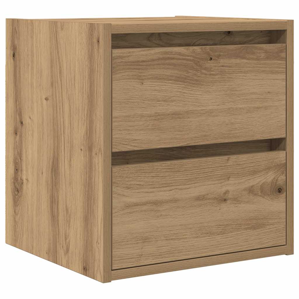 Wall-mounted Bedside Cabinet Artisan Oak 38x34x40 cm