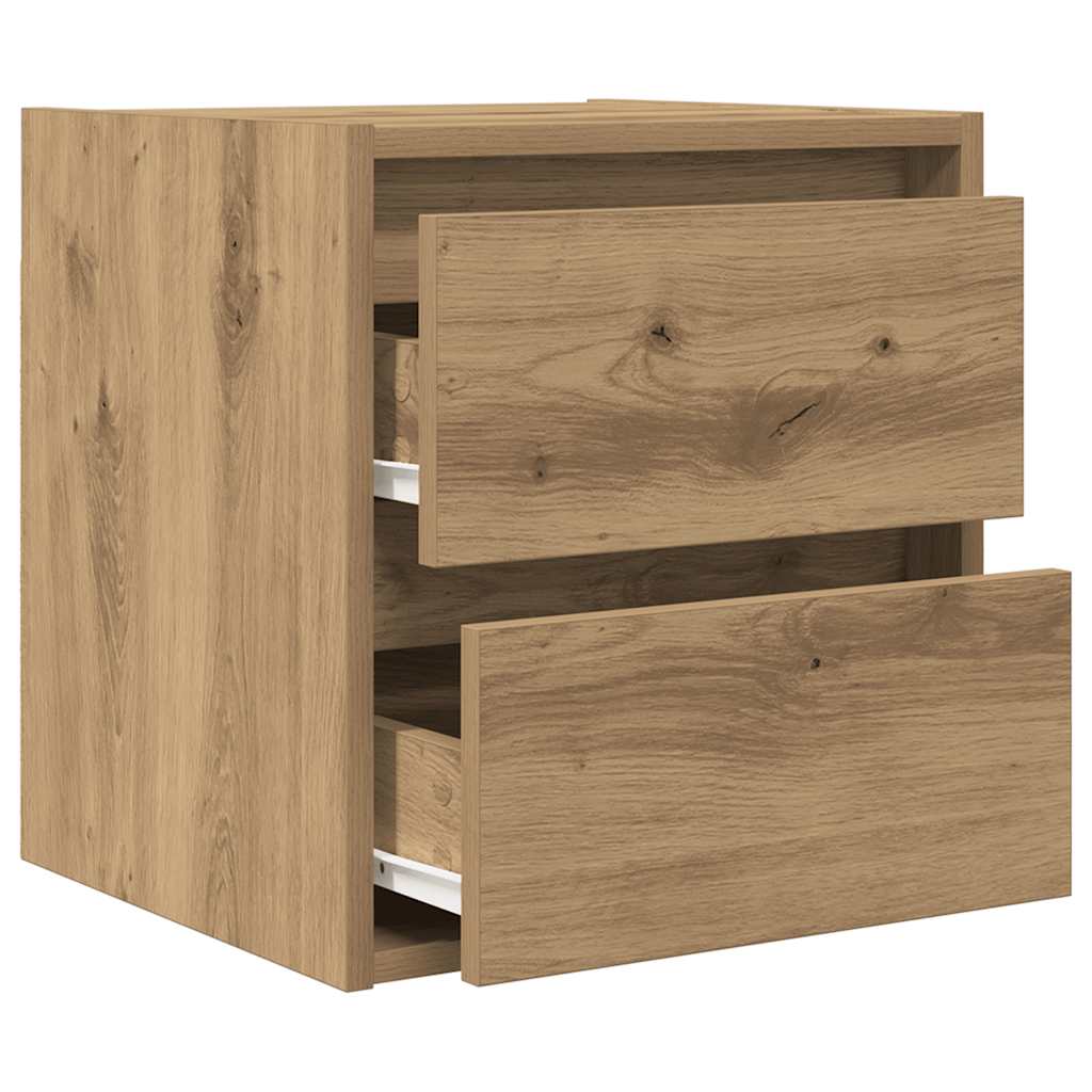 Wall-mounted Bedside Cabinet Artisan Oak 38x34x40 cm