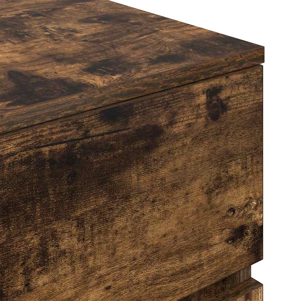 Bedside Cabinets 2 pcs Smoked Oak 39x35x65 cm Engineered Wood