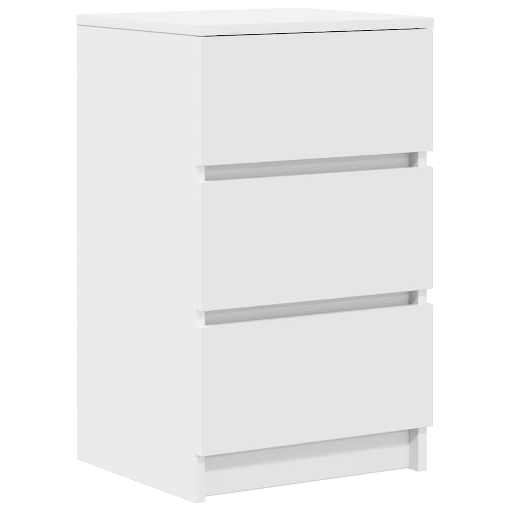 Bedside Cabinets with 3 Drawers 2 pcs White 39x35x65 cm