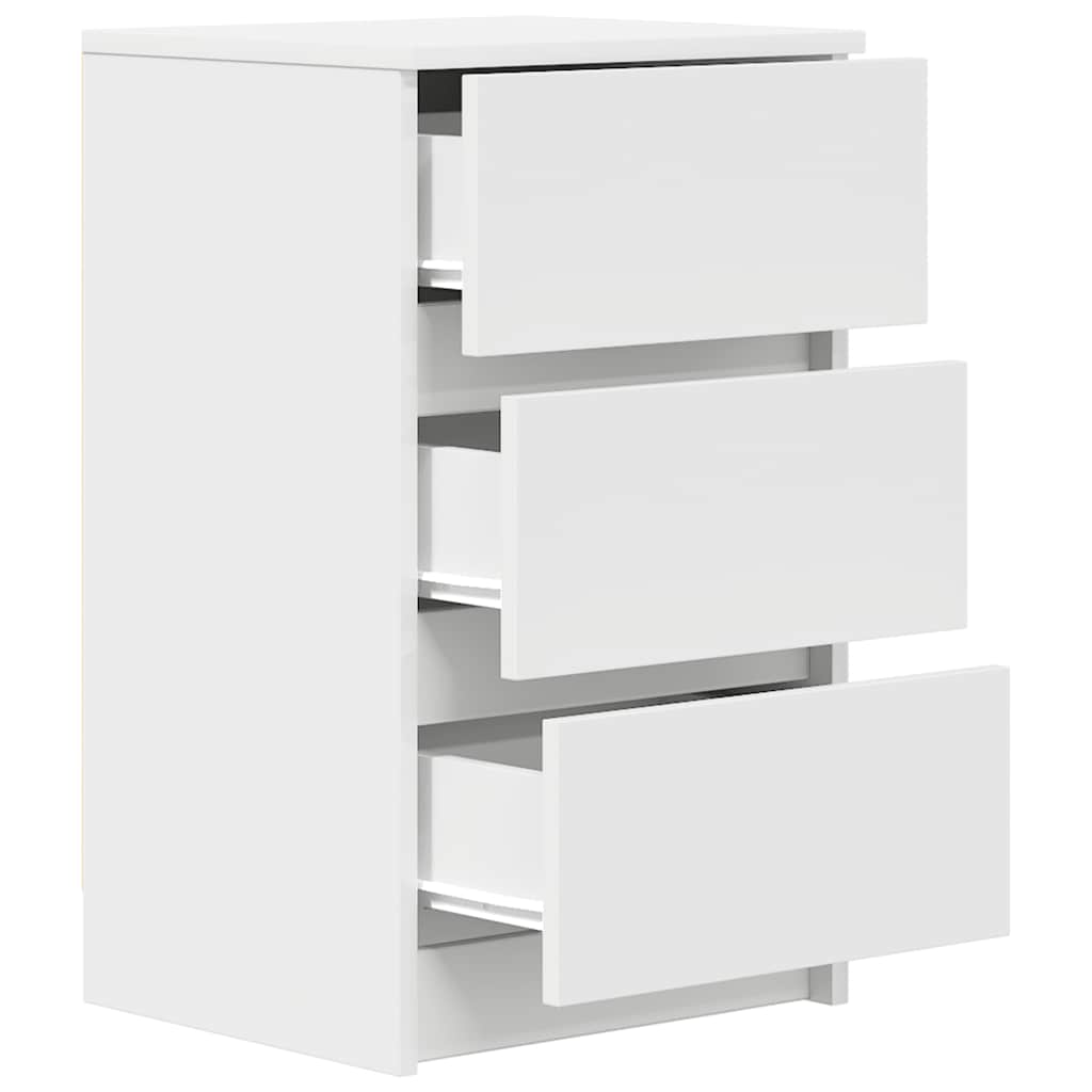 Bedside Cabinets with 3 Drawers 2 pcs White 39x35x65 cm