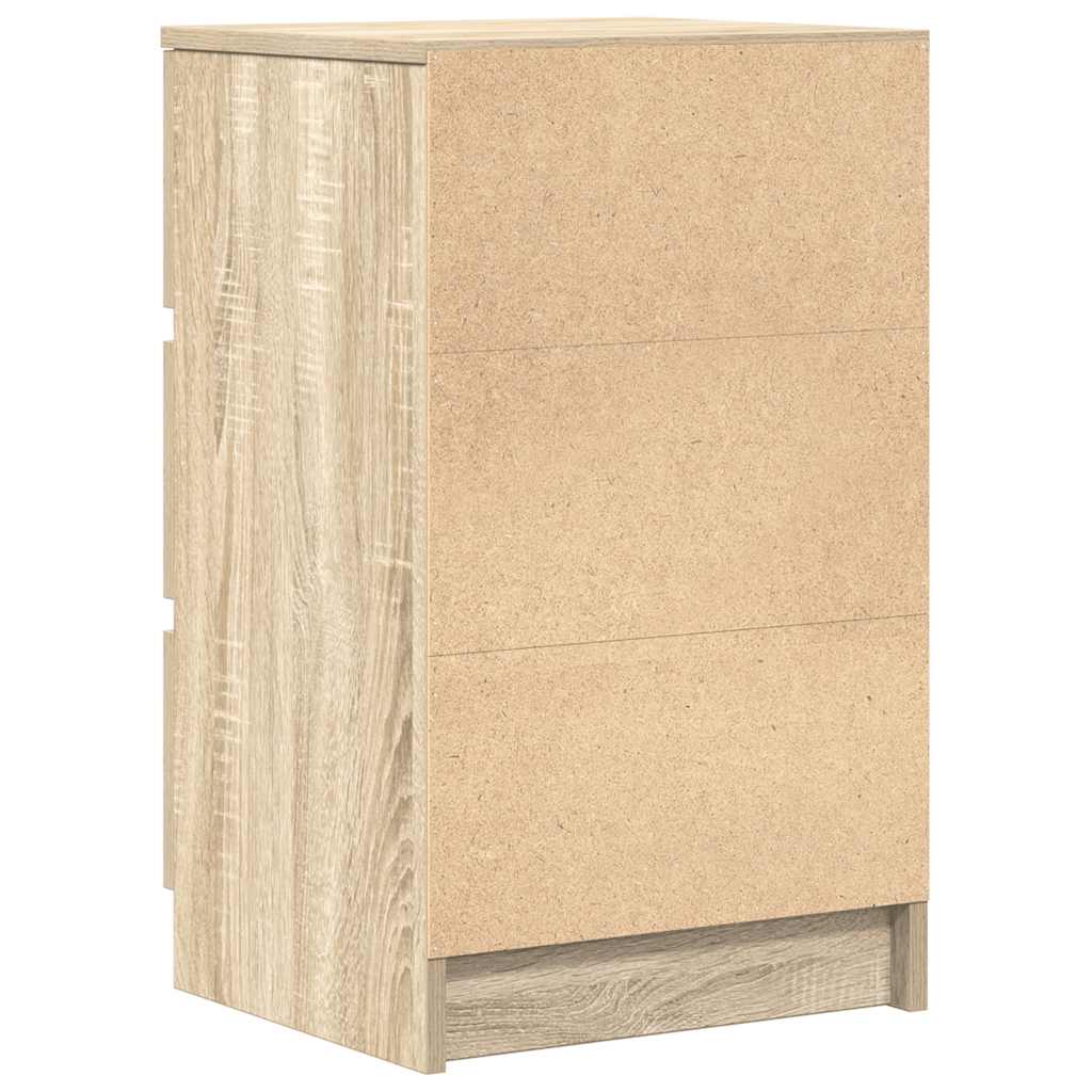Bedside Cabinets with 3 Drawers 2 pcs Sonoma Oak 39x35x65 cm