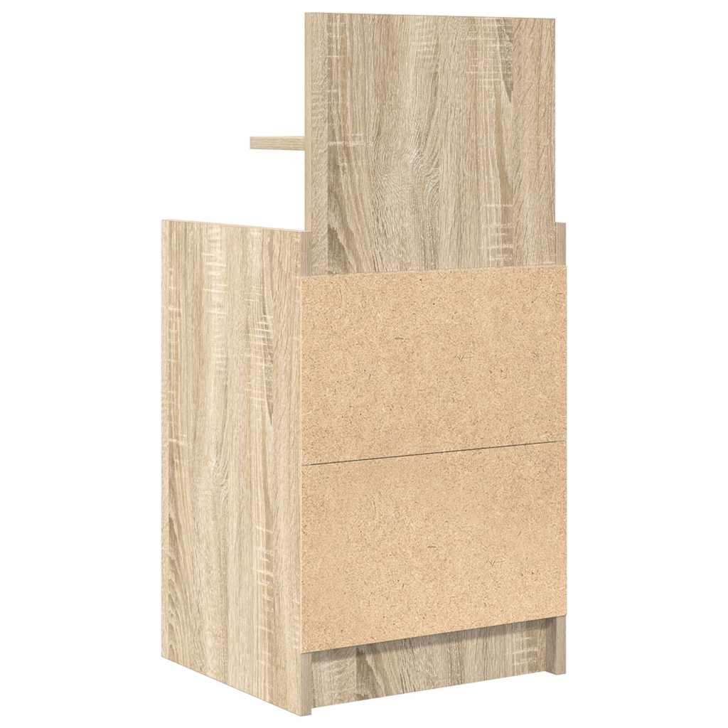 Bedside Cabinets with 2 Drawers 2 pcs Sonoma Oak 38x34x80 cm