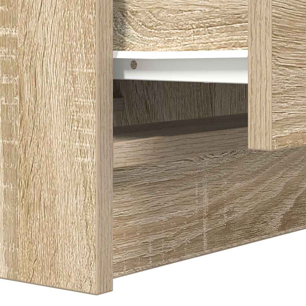 Bedside Cabinets with 2 Drawers 2 pcs Sonoma Oak 38x34x80 cm