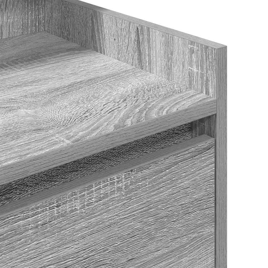 Bedside Cabinets with 2 Drawers 2 pcs Grey Sonoma 38x34x80 cm