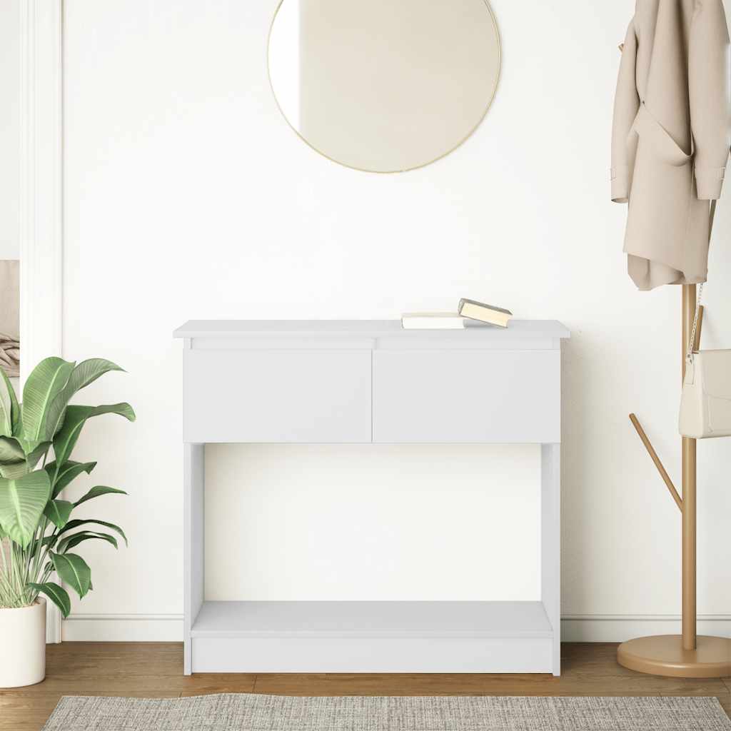 White Console Table with Drawers - 85.5x38.5x74.5 cm - Stylish Decor