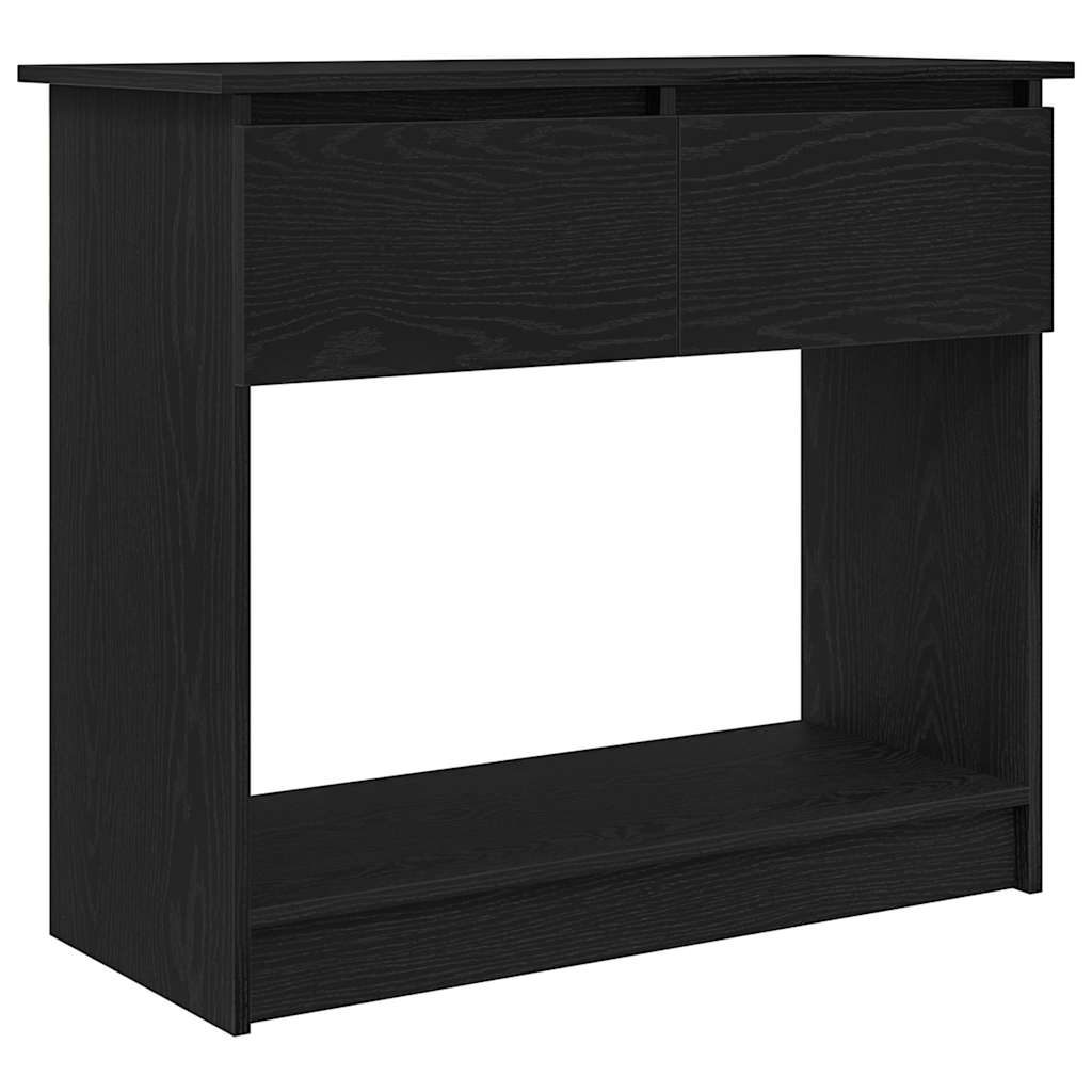 Sleek Black Console Table with Drawers, 85.5x38.5x74.5 cm