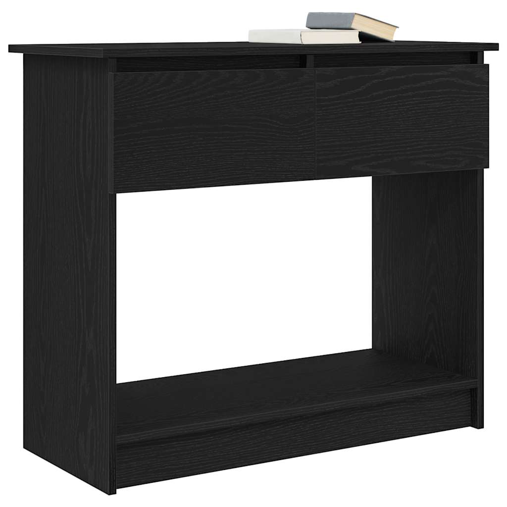 Sleek Black Console Table with Drawers, 85.5x38.5x74.5 cm