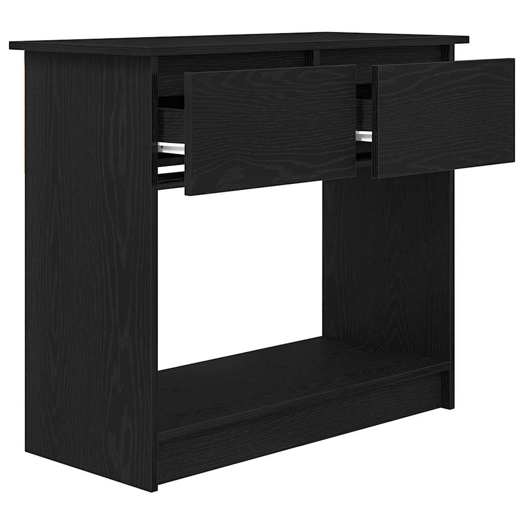 Sleek Black Console Table with Drawers, 85.5x38.5x74.5 cm