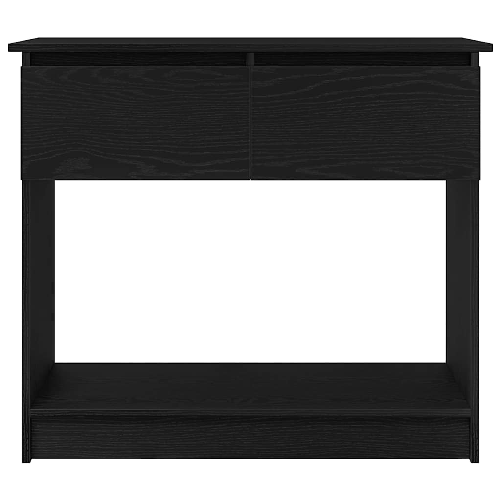 Sleek Black Console Table with Drawers, 85.5x38.5x74.5 cm