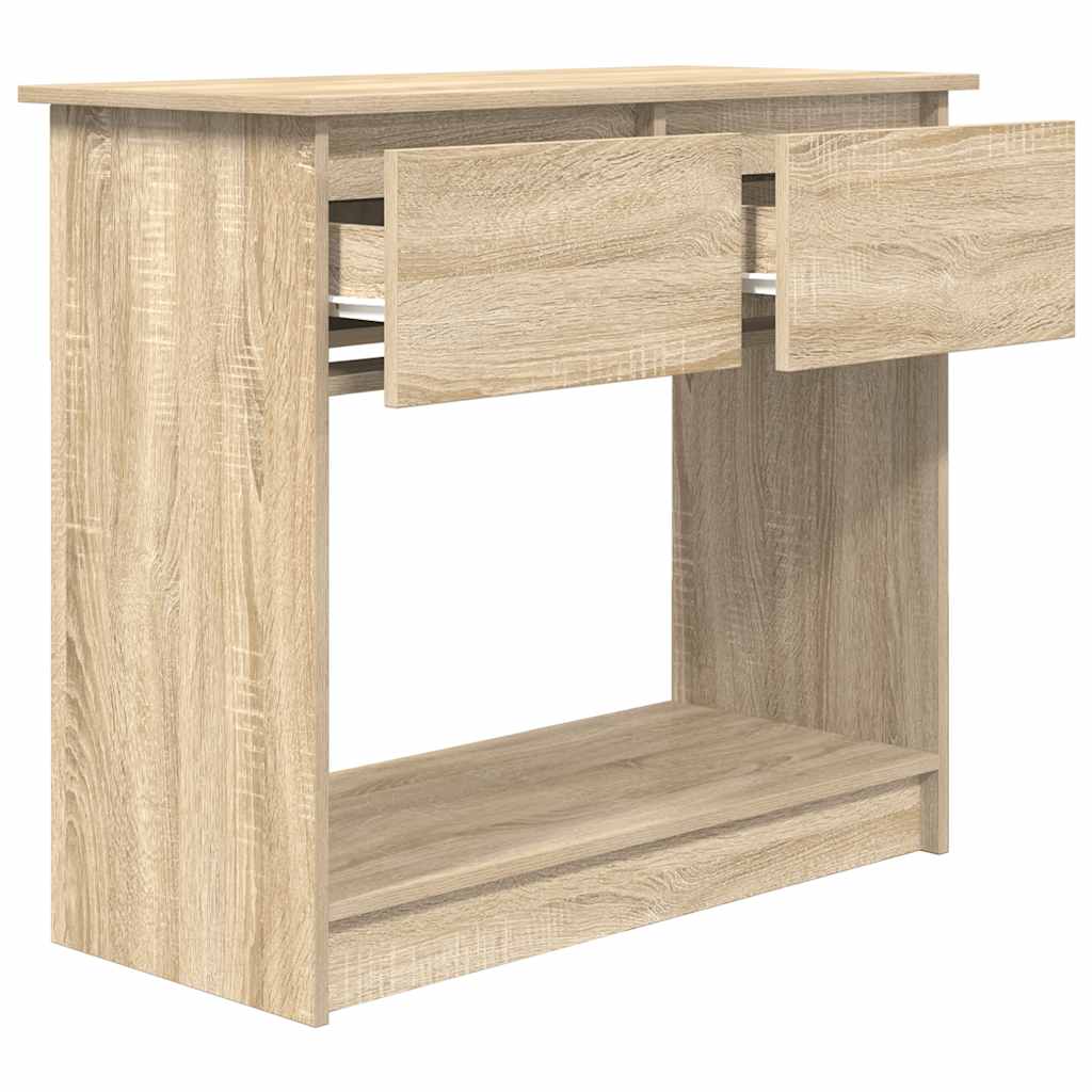 Sonoma Oak Console Table with Drawers - 85.5x38.5x74.5 cm