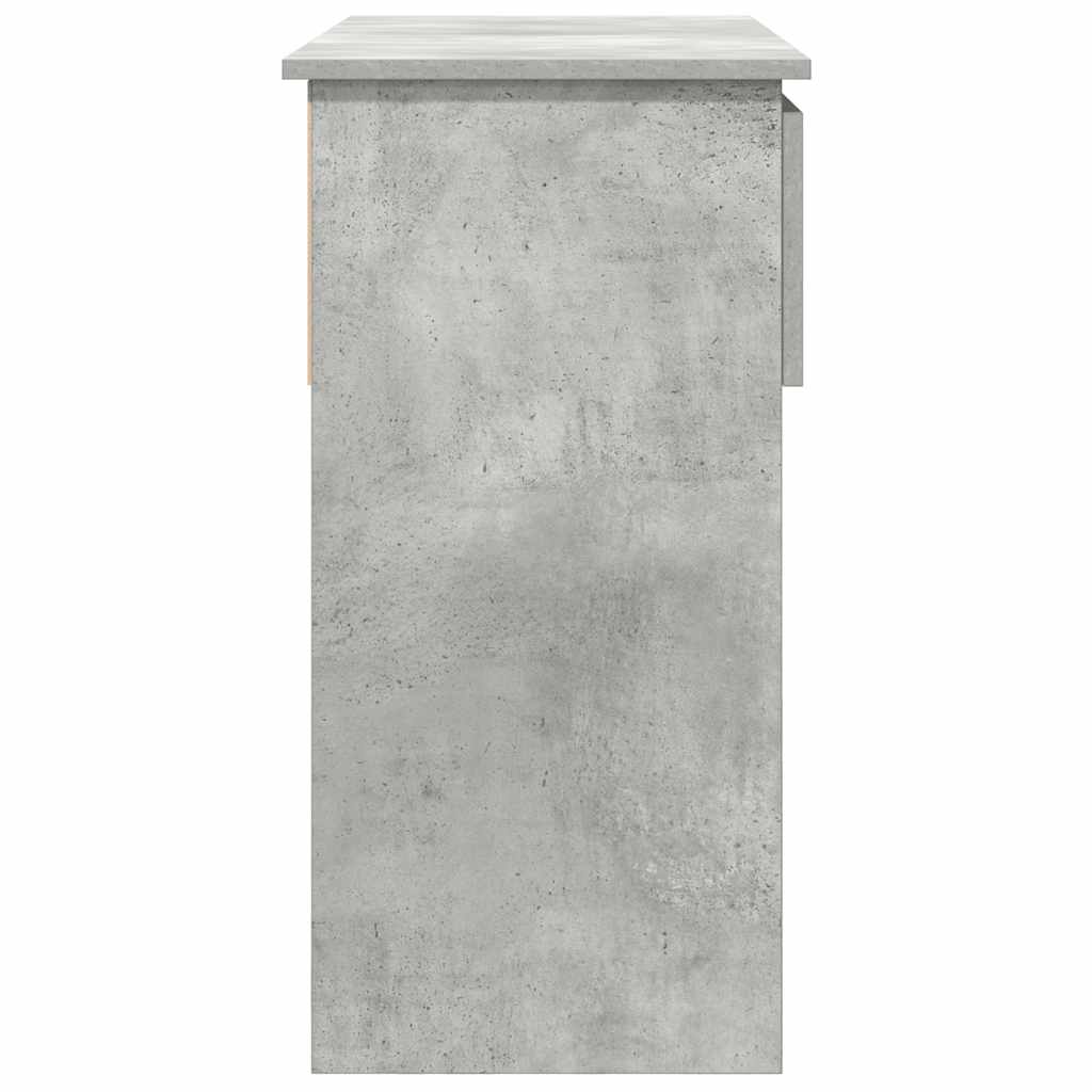 Concrete Grey Console Table with Drawers, 85.5x38.5x74.5 cm