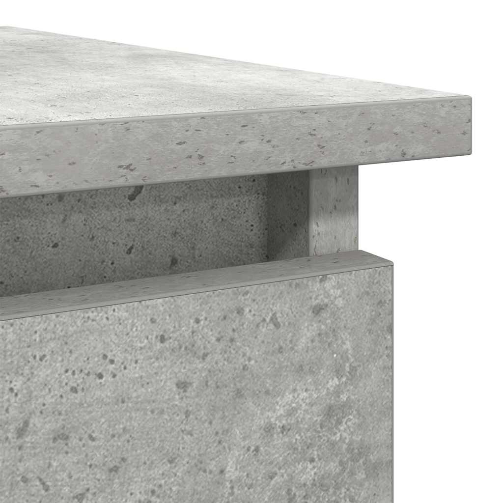 Concrete Grey Console Table with Drawers, 85.5x38.5x74.5 cm