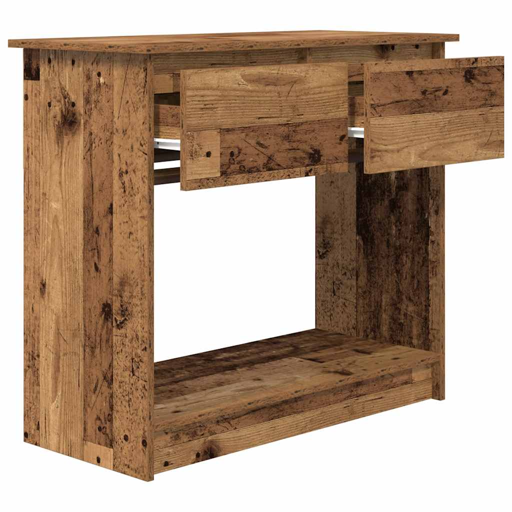 Vintage Wood Console Table with Drawers - 85.5x38.5x74.5 cm