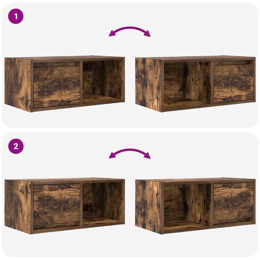 TV Cabinet Smoked Oak 60x31x25.5 cm Engineered Wood
