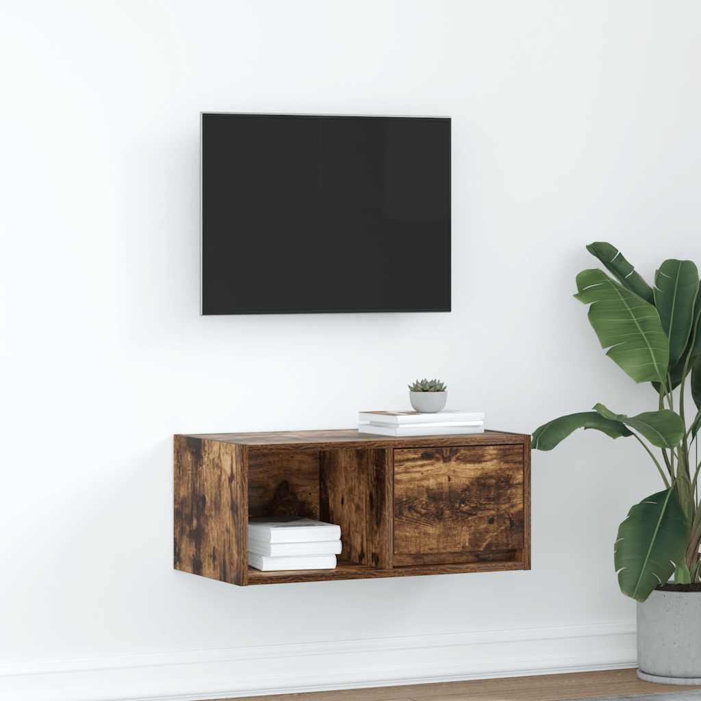 TV Cabinet Smoked Oak 60x31x25.5 cm Engineered Wood