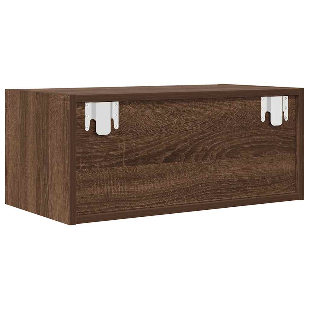 TV Cabinet Brown Oak 60x31x25.5 cm Engineered Wood