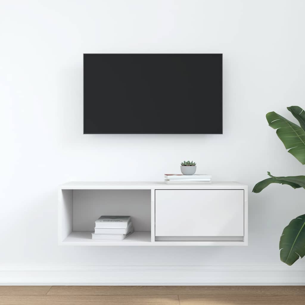 TV Cabinet White 80x31x25.5 cm Engineered Wood
