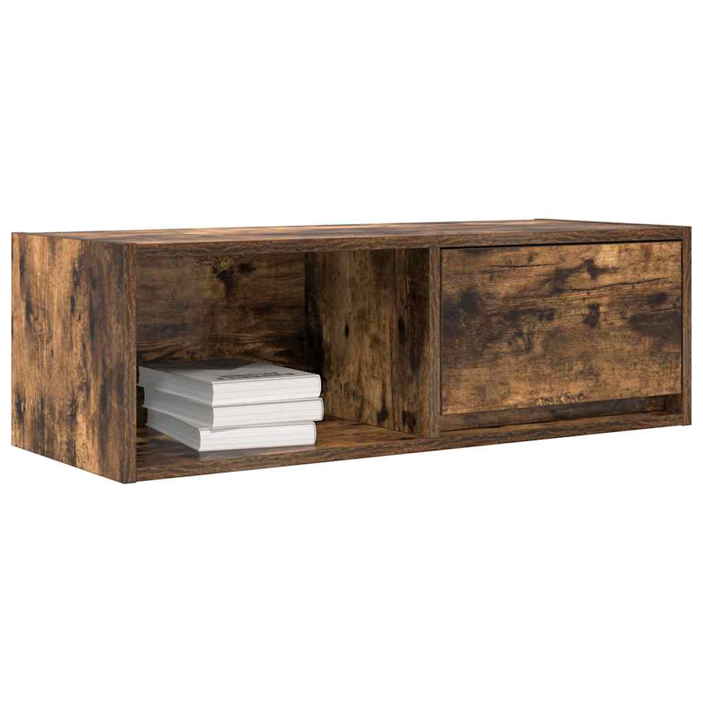 TV Cabinet Smoked Oak 80x31x25.5 cm Engineered Wood