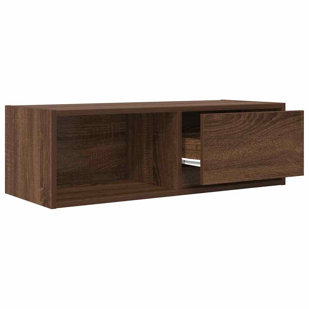 TV Cabinet Brown Oak 80x31x25.5 cm Engineered Wood