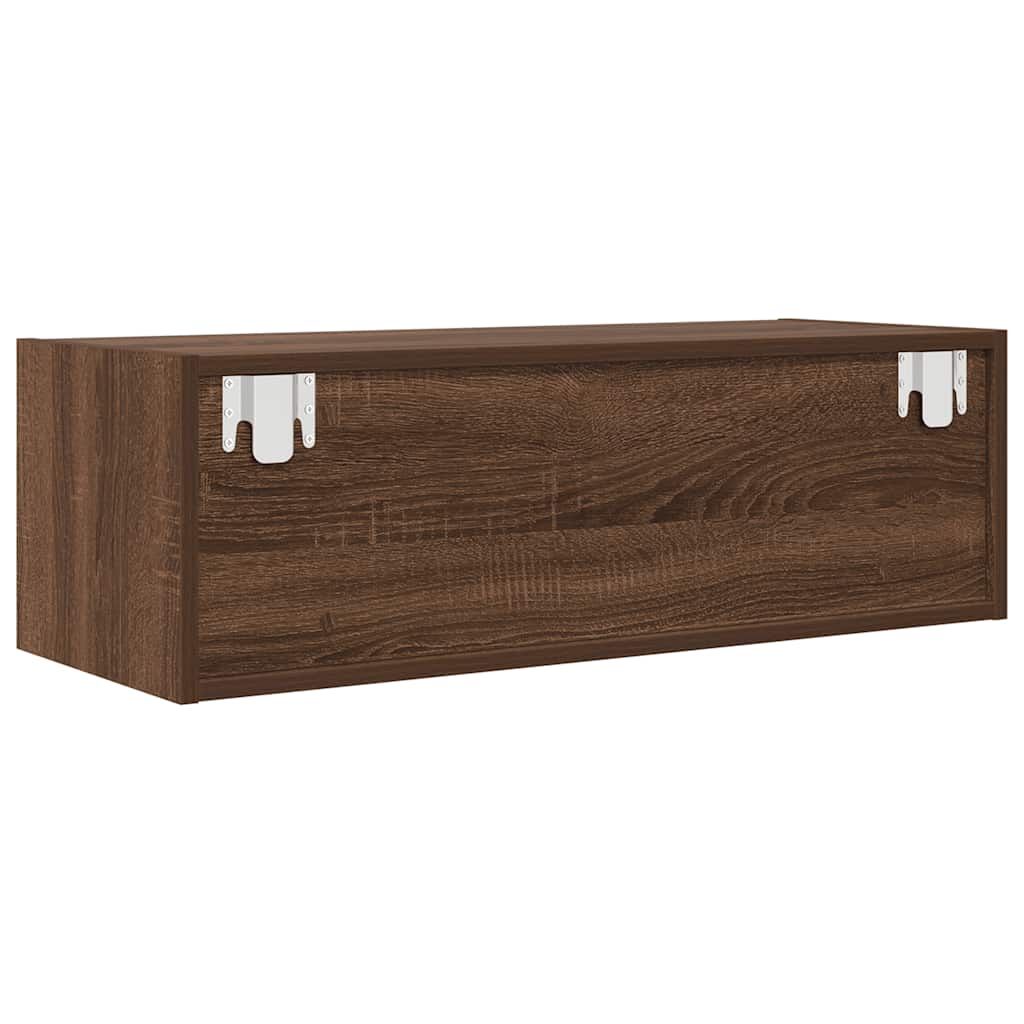 TV Cabinet Brown Oak 80x31x25.5 cm Engineered Wood