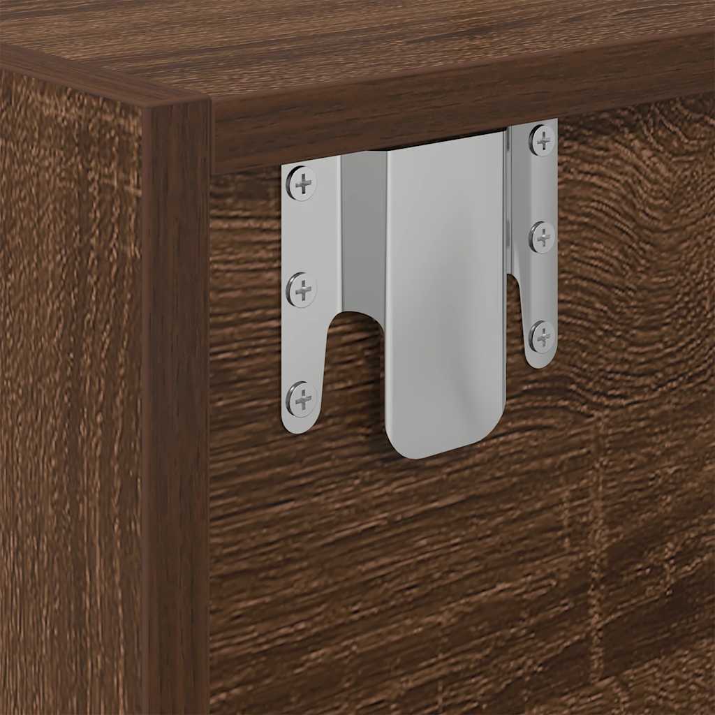 TV Cabinet Brown Oak 80x31x25.5 cm Engineered Wood