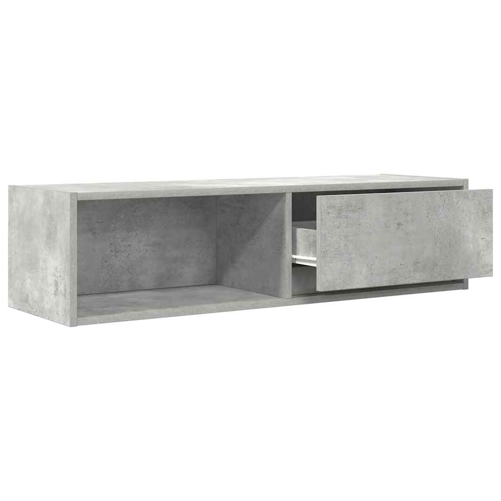 TV Cabinet Concrete Grey 100x31x25.5 cm Engineered Wood