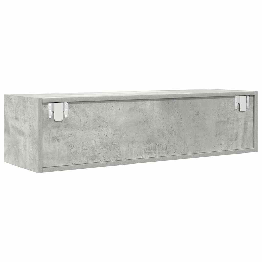 TV Cabinet Concrete Grey 100x31x25.5 cm Engineered Wood