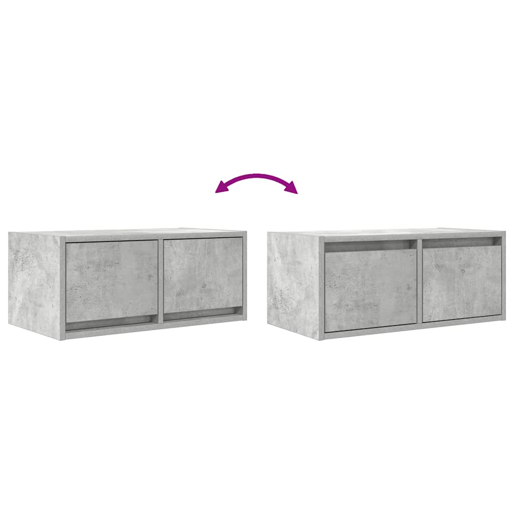 TV Cabinet Concrete Grey 60x31x25.5 cm Engineered Wood