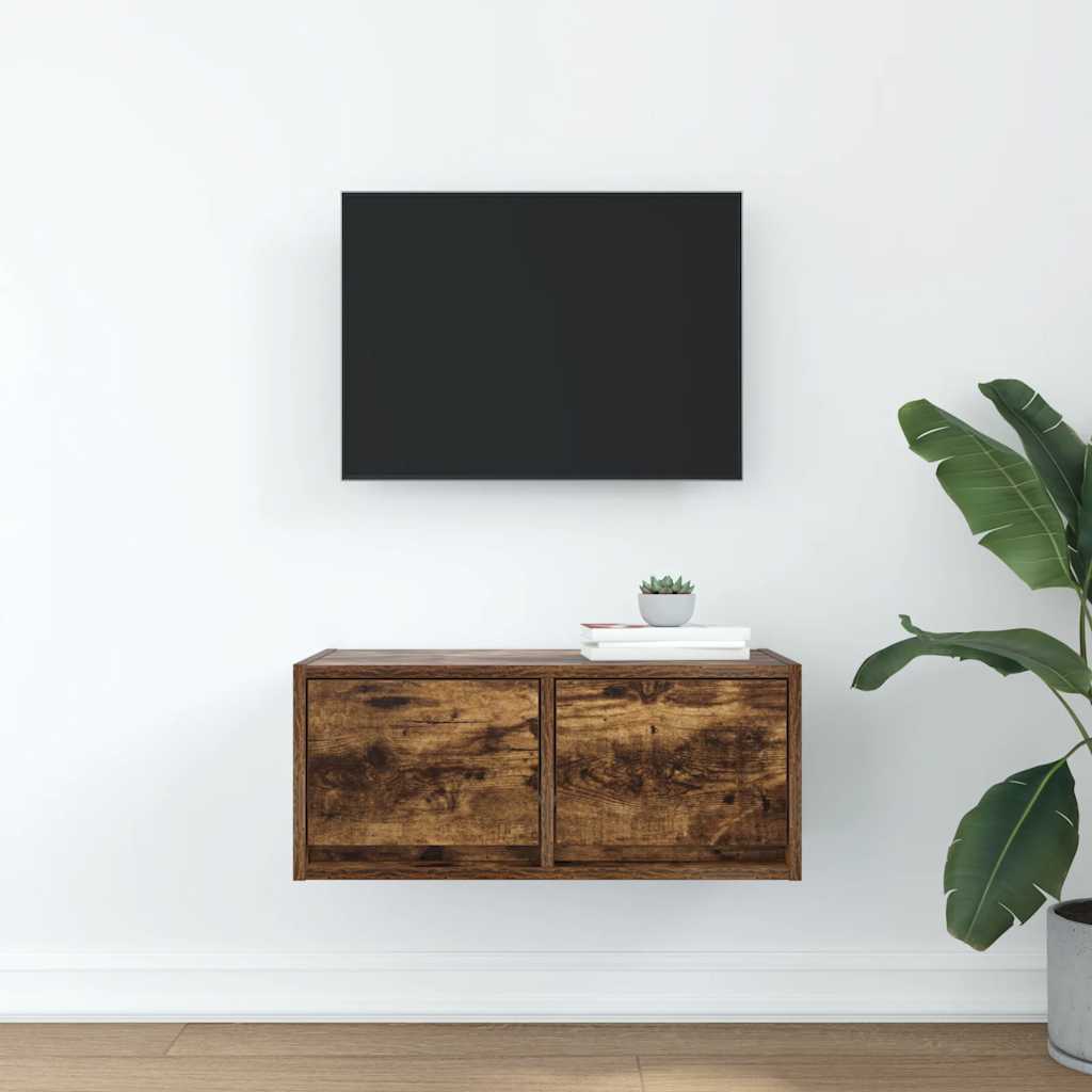 TV Cabinet Smoked Oak 60x31x25.5 cm Engineered Wood