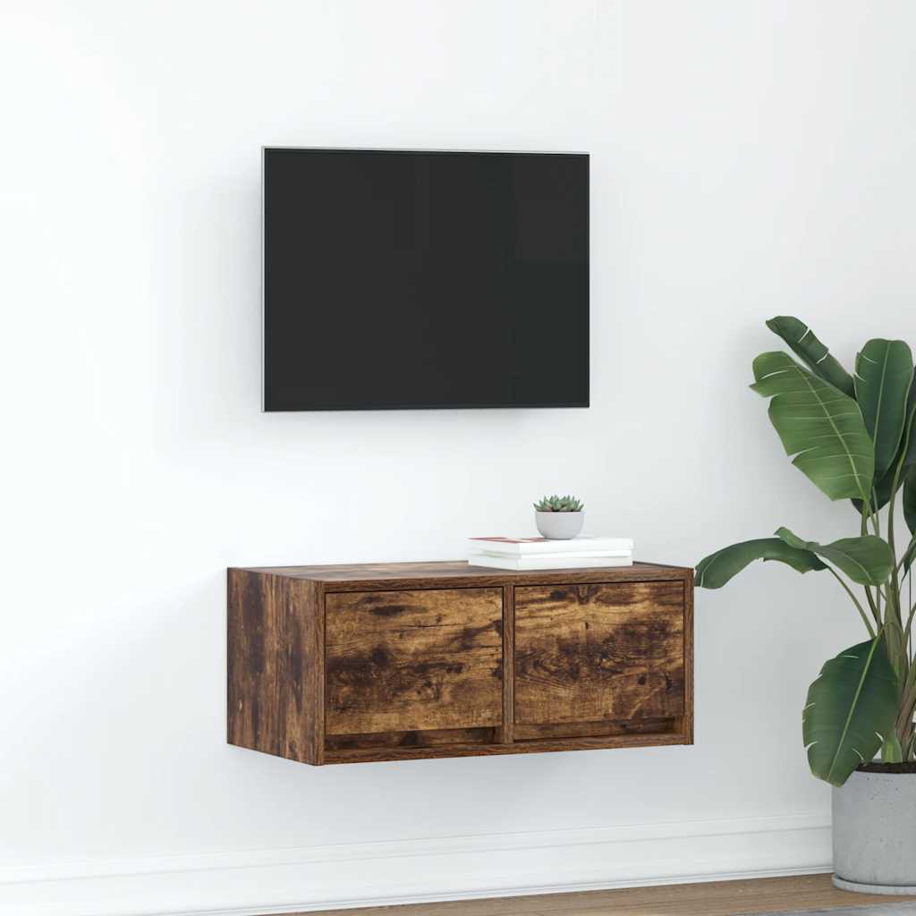 TV Cabinet Smoked Oak 60x31x25.5 cm Engineered Wood