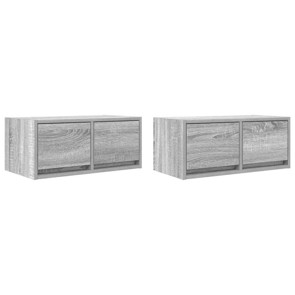 TV Cabinets 2 pcs Grey Sonoma 60x31x25.5 cm Engineered Wood