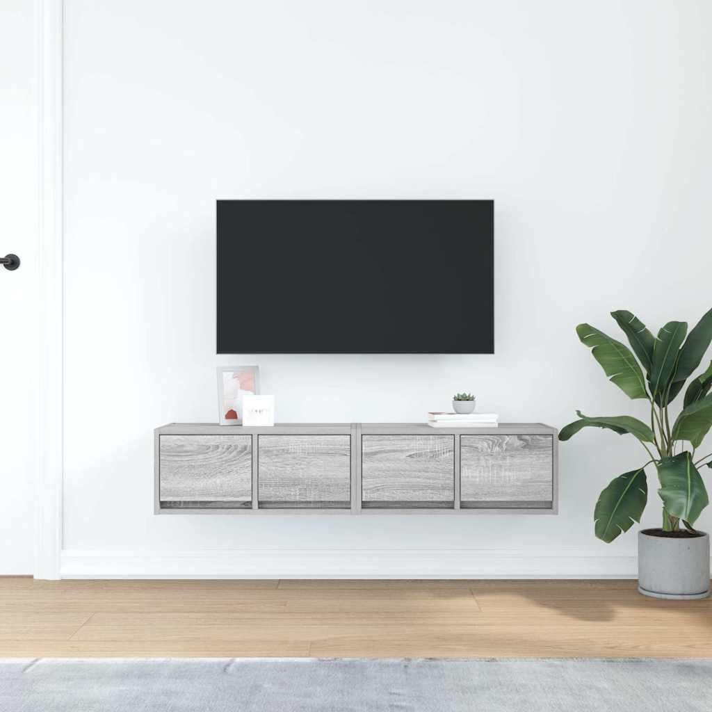 TV Cabinets 2 pcs Grey Sonoma 60x31x25.5 cm Engineered Wood